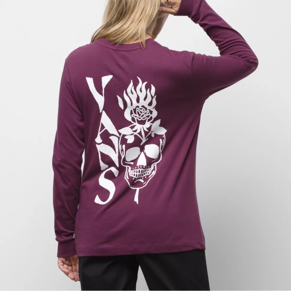 Vans Women Maroon Long Sleeve Shirt